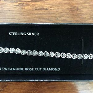 Victoria Townsend rose cut diamond heart shaped tennis bracelet